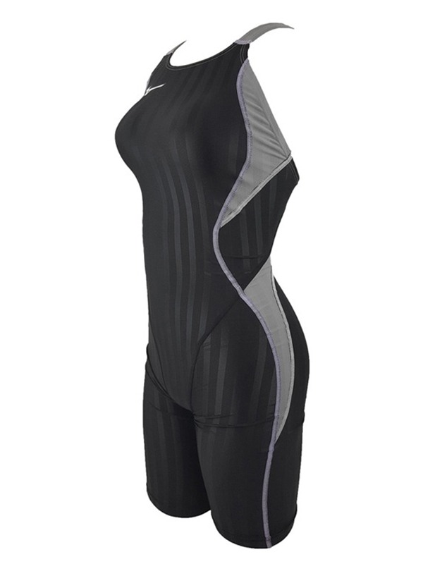 미즈노 스트림 아쿠셀라 5부 반전신 [블랙] 여자 실내수영복 N2XG9224-90 BLACK